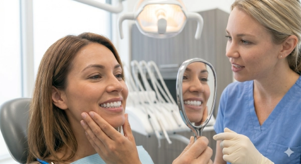 Cosmetic dentistry consultation in Edmonton using digital smile design technology